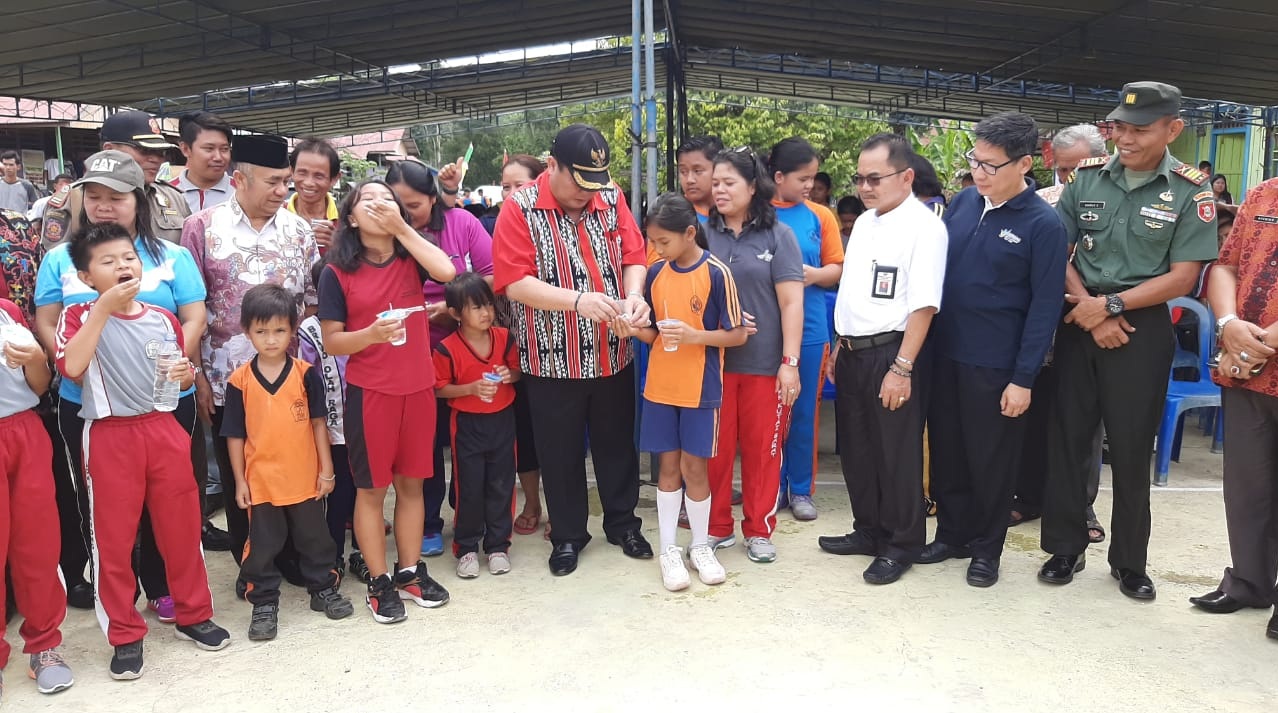 Bupati dan Wakil Membuka Pencanangan Belkaga di Geleo Baru